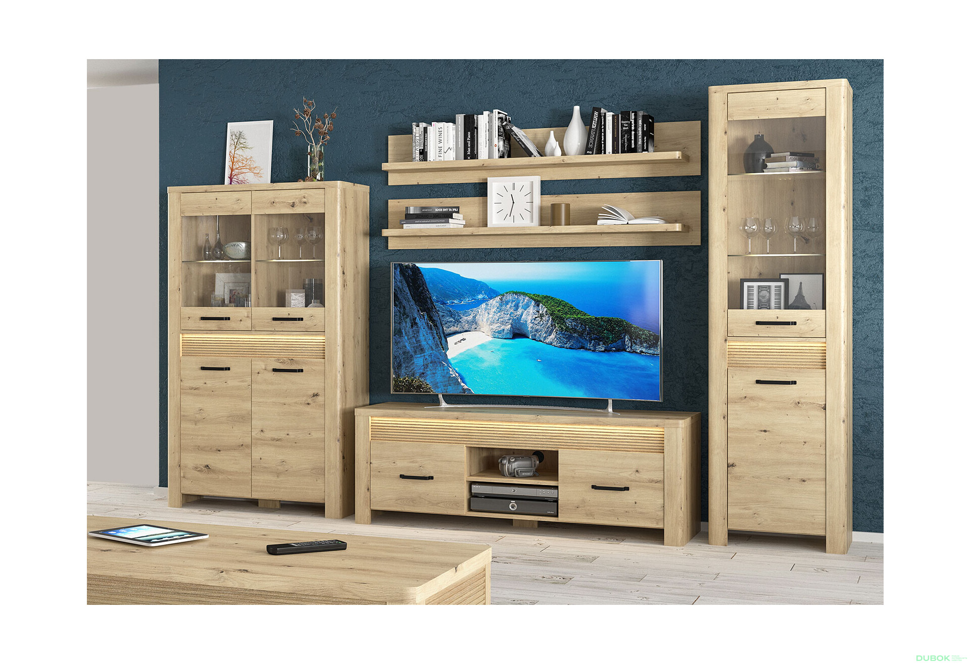 Obývací sestava 3.0 m dub artisan Moris - Fotografie 1 Fotografie 1 - Obývací sestava 3.0 m dub artisan Moris