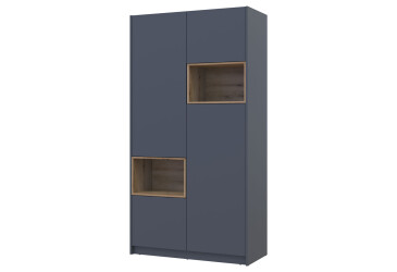 Skříň Dale 2D s výklenkem 115.2х52х220 cm grafit / dub evoke