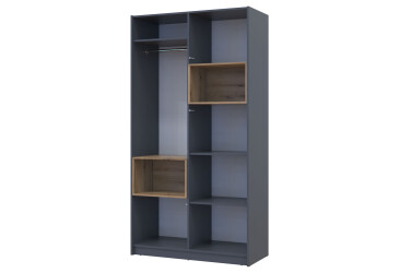 Skříň Dale 2D s výklenkem 115.2х52х220 cm grafit / dub evoke