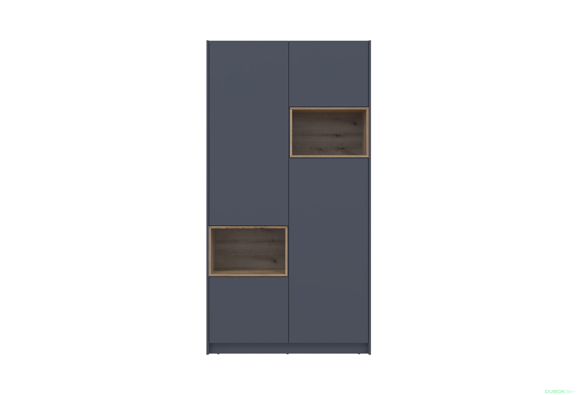 Fotografie 4 - Skříň Dale 2D s výklenkem 115.2х52х220 cm grafit / dub evoke