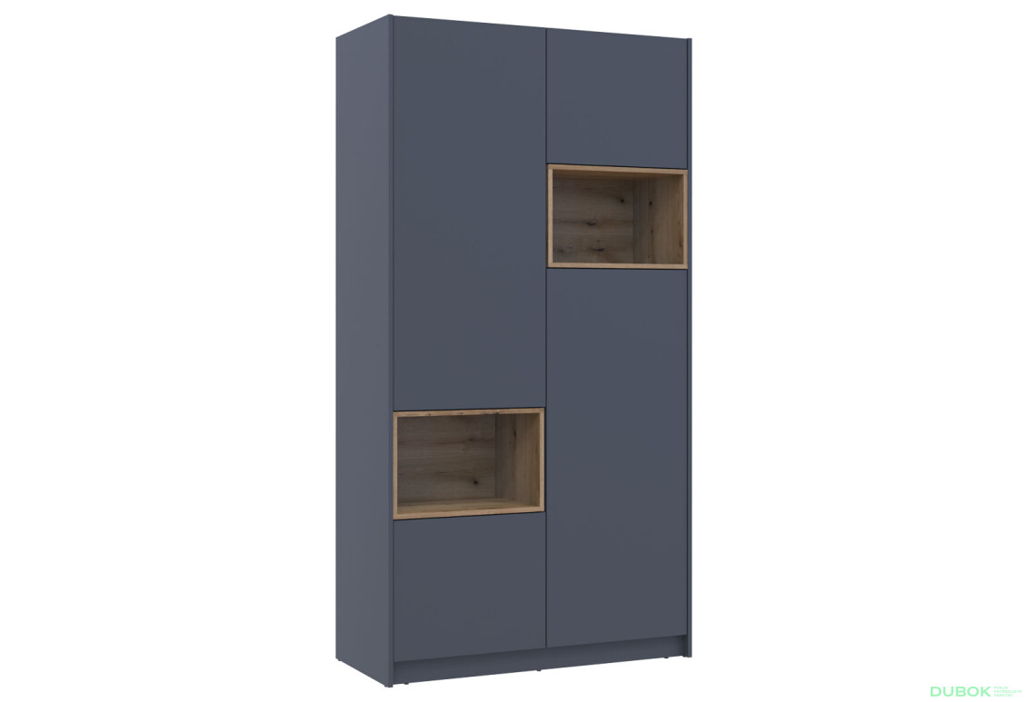 Skříň Dale 2D s výklenkem 115.2х52х220 cm grafit / dub evoke - Fotografie 5 Fotografie 5 - Skříň Dale 2D s výklenkem 115.2х52х220 cm grafit / dub evoke