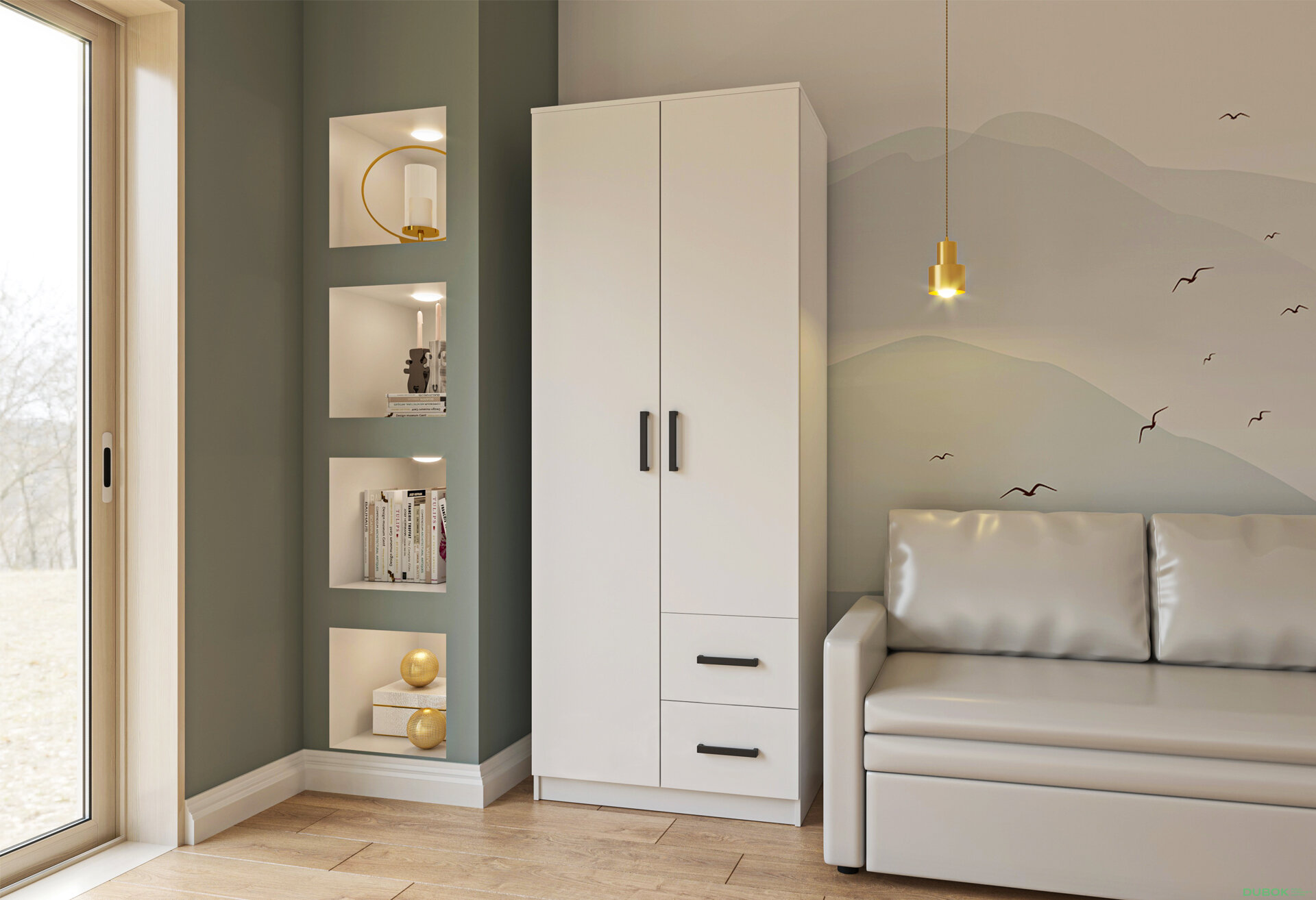 Fotografie 2 - Skříň Simple 2D 2Š nymfaea alba