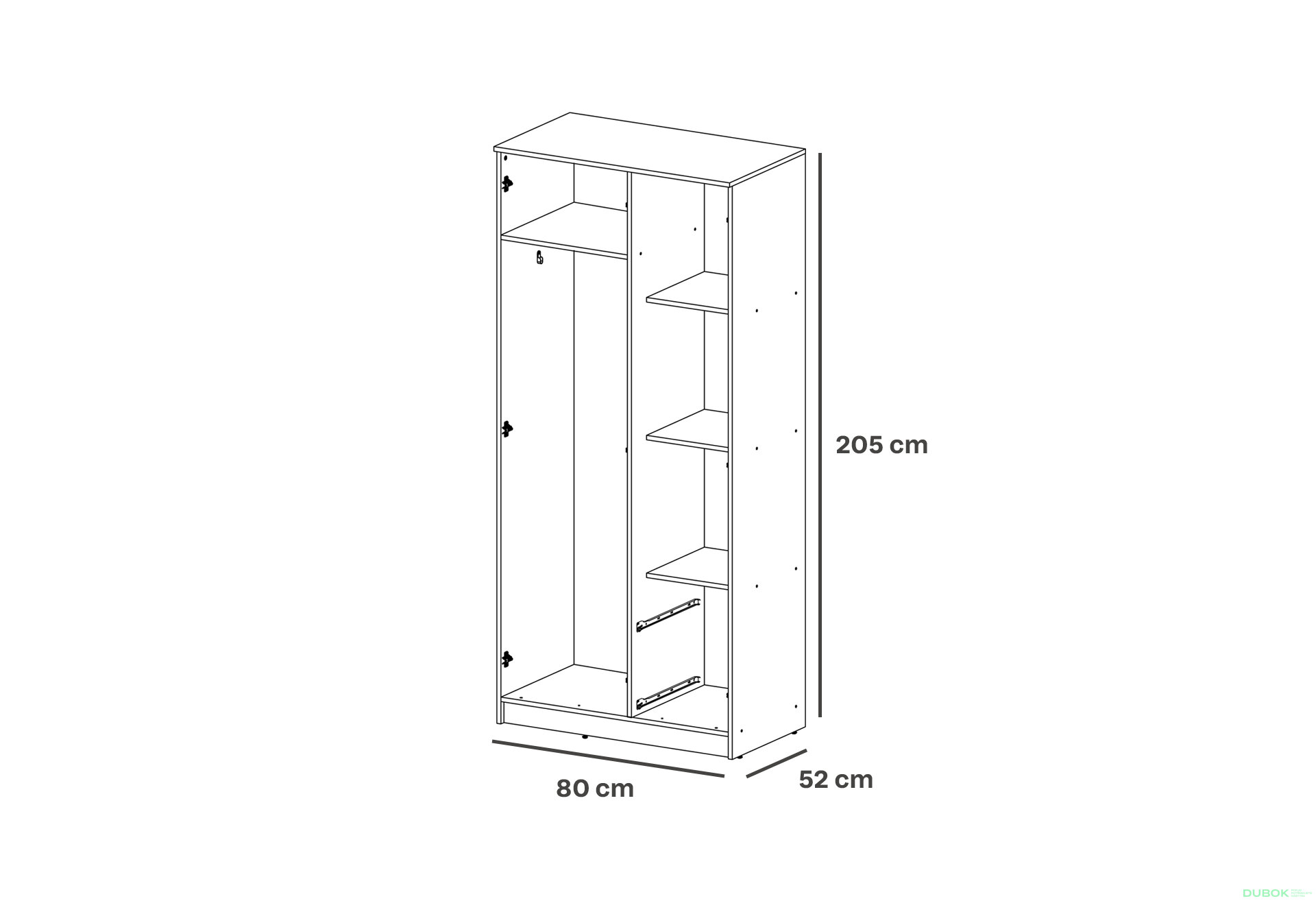 Fotografie 3 - Skříň Simple 2D 2Š nymfaea alba