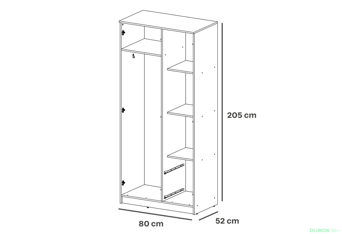 Fotografie 3 - Skříň Simple 2D 2Š nymfaea alba