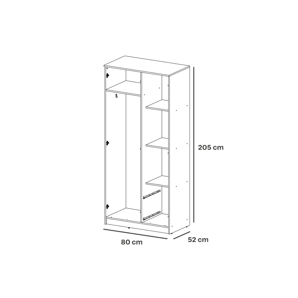 Skříň Simple 2D 2Š nymfaea alba (obrázek 3)