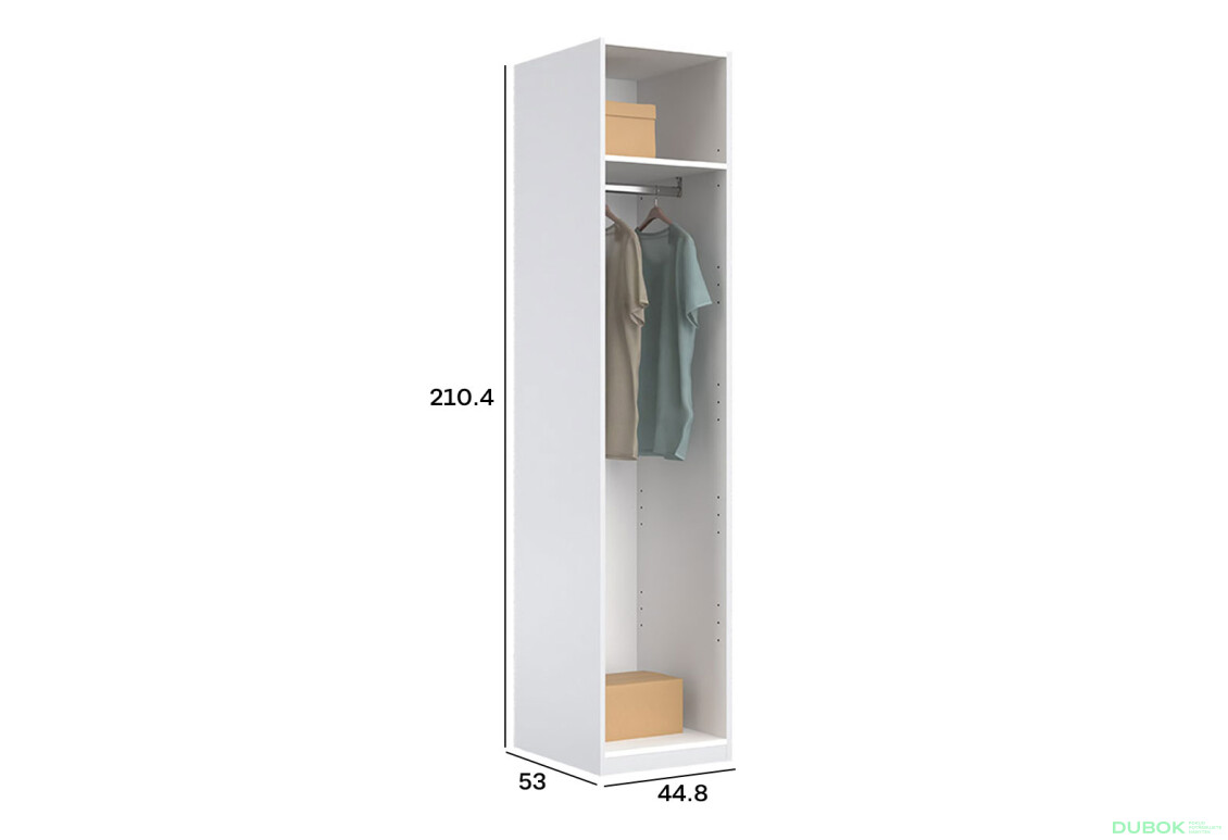 Fotografie 2 - Korpus skříně 1dv Bílý lesk Idea