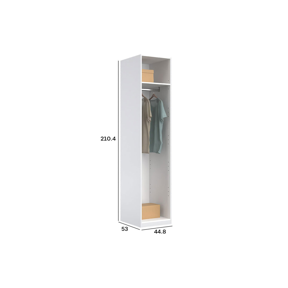 Korpus skříně 1dv Bílý lesk Idea (obrázek 5)
