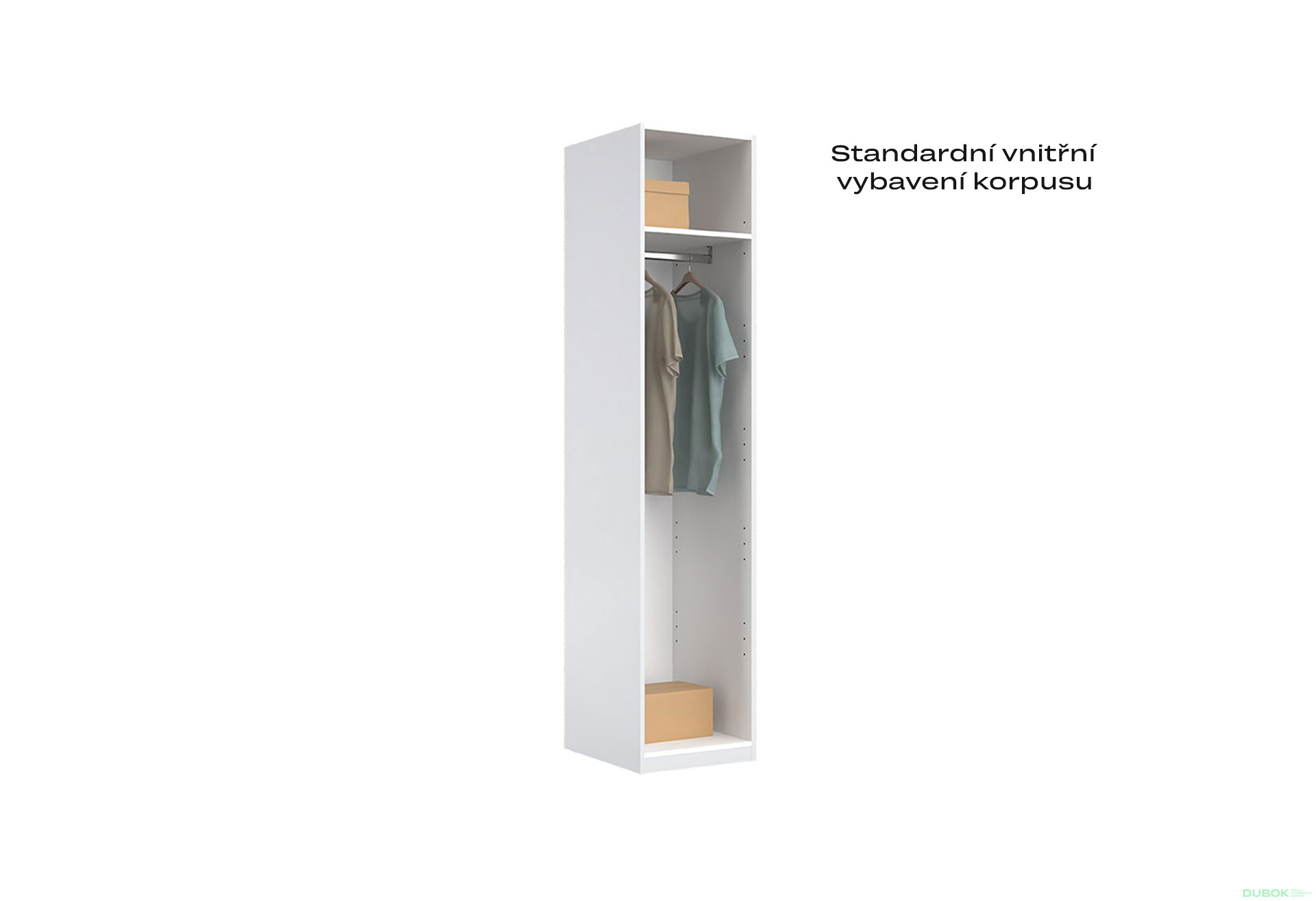 Fotografie 3 - Korpus skříně 1dv Bílý lesk Idea