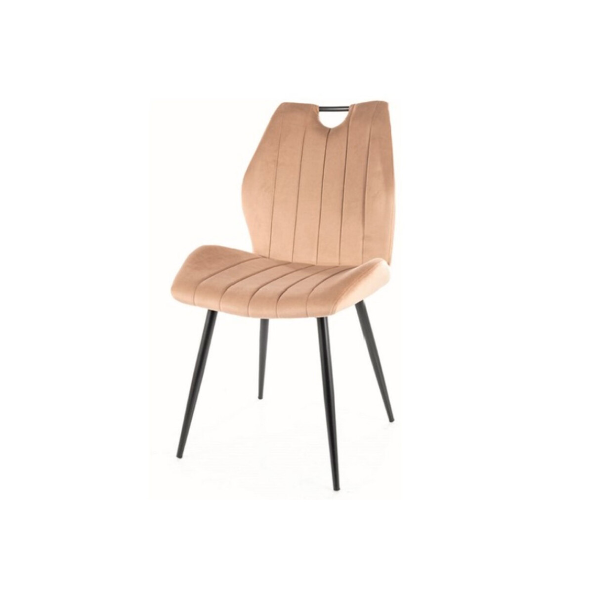 

Židle Arco Velvet béžový Bluvel 28, matná černá kov