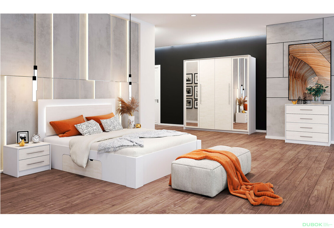 Fotografie 6 - Série do ložnice Aurelia silk / bílý