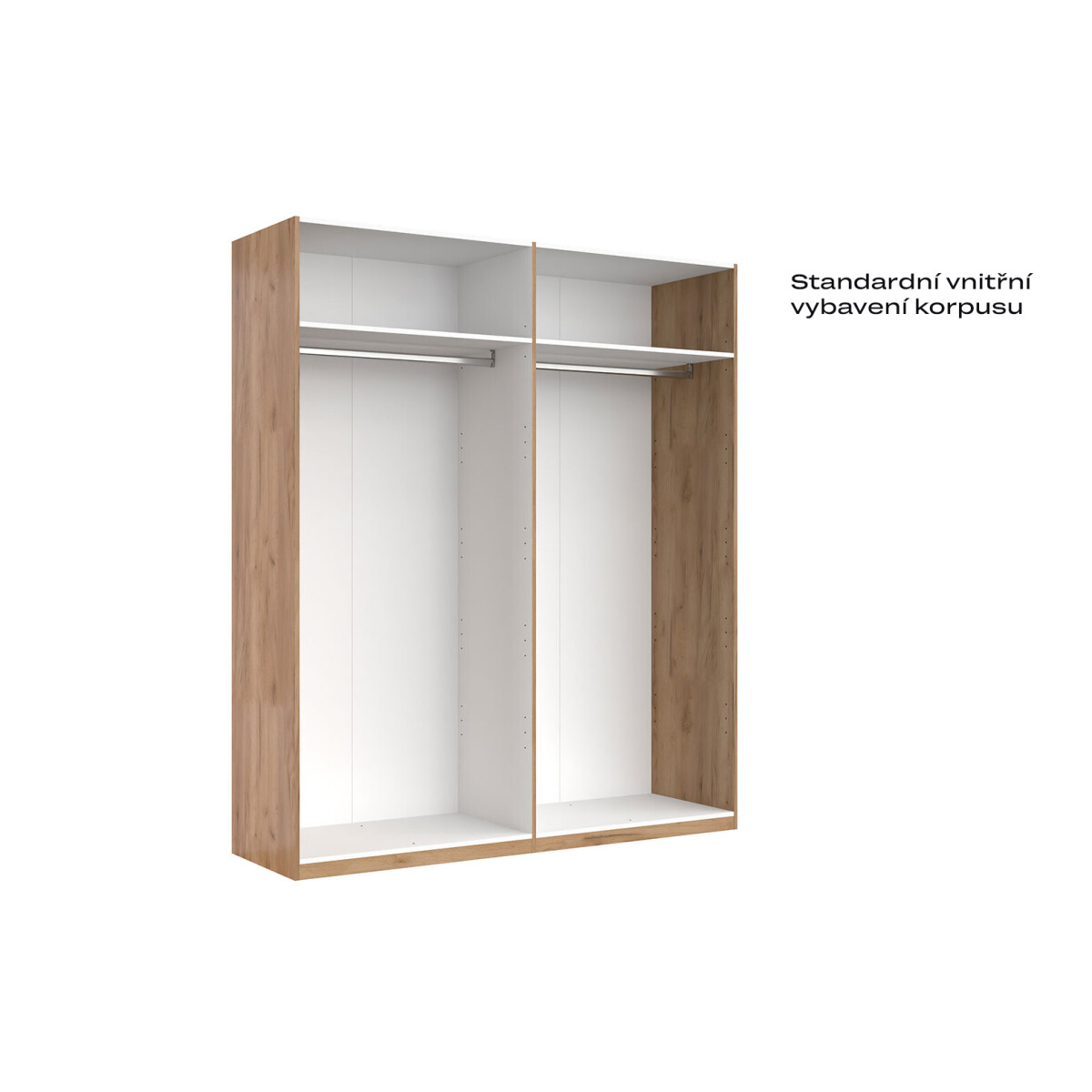 

Skříň 4D se zrcadly série N, dub kraft / bílá Asti