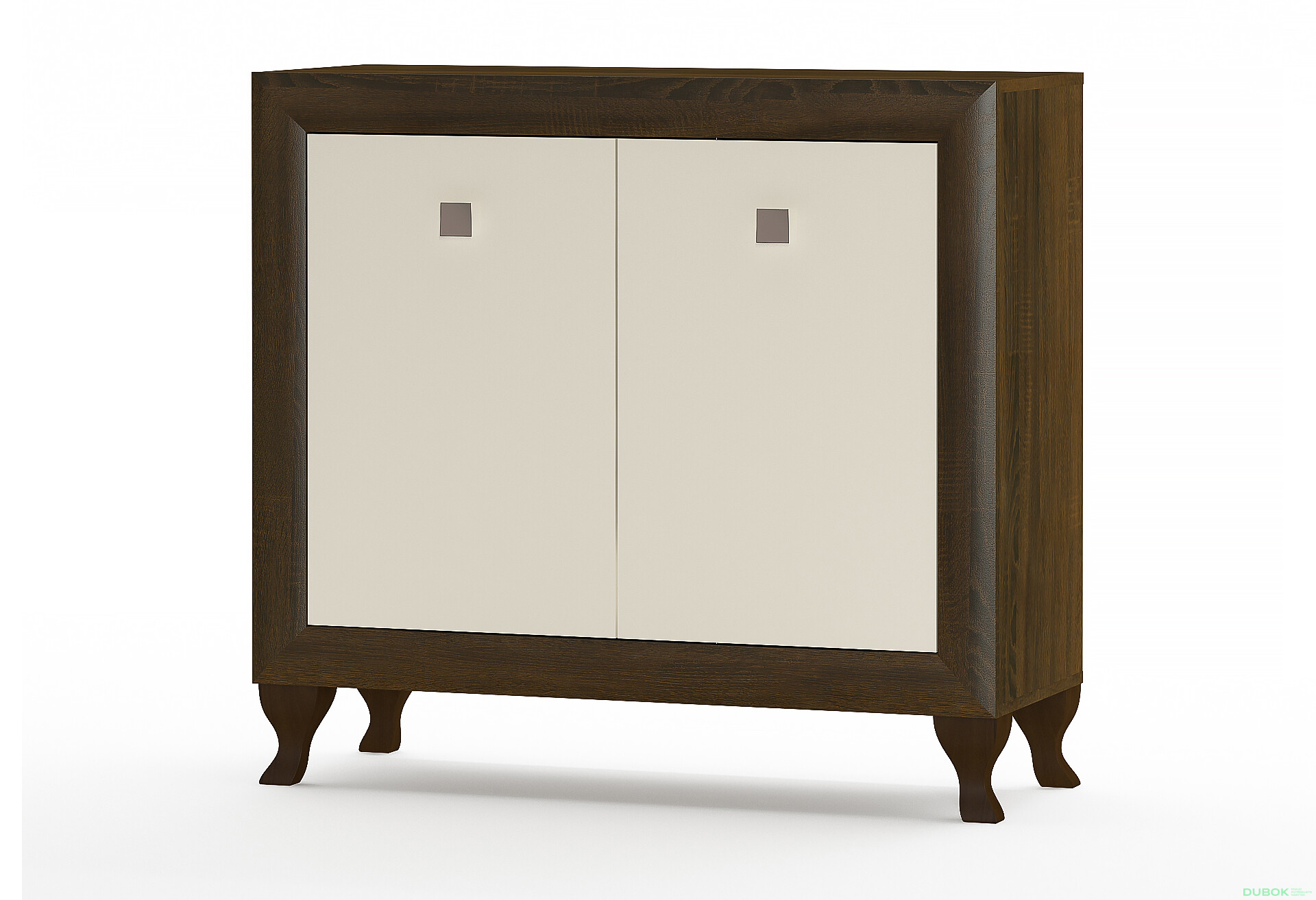Komoda 2d dub sonoma čoko / béžový lesk Parma - Fotografie 1 Fotografie 1 - Komoda 2d dub sonoma čoko / béžový lesk Parma