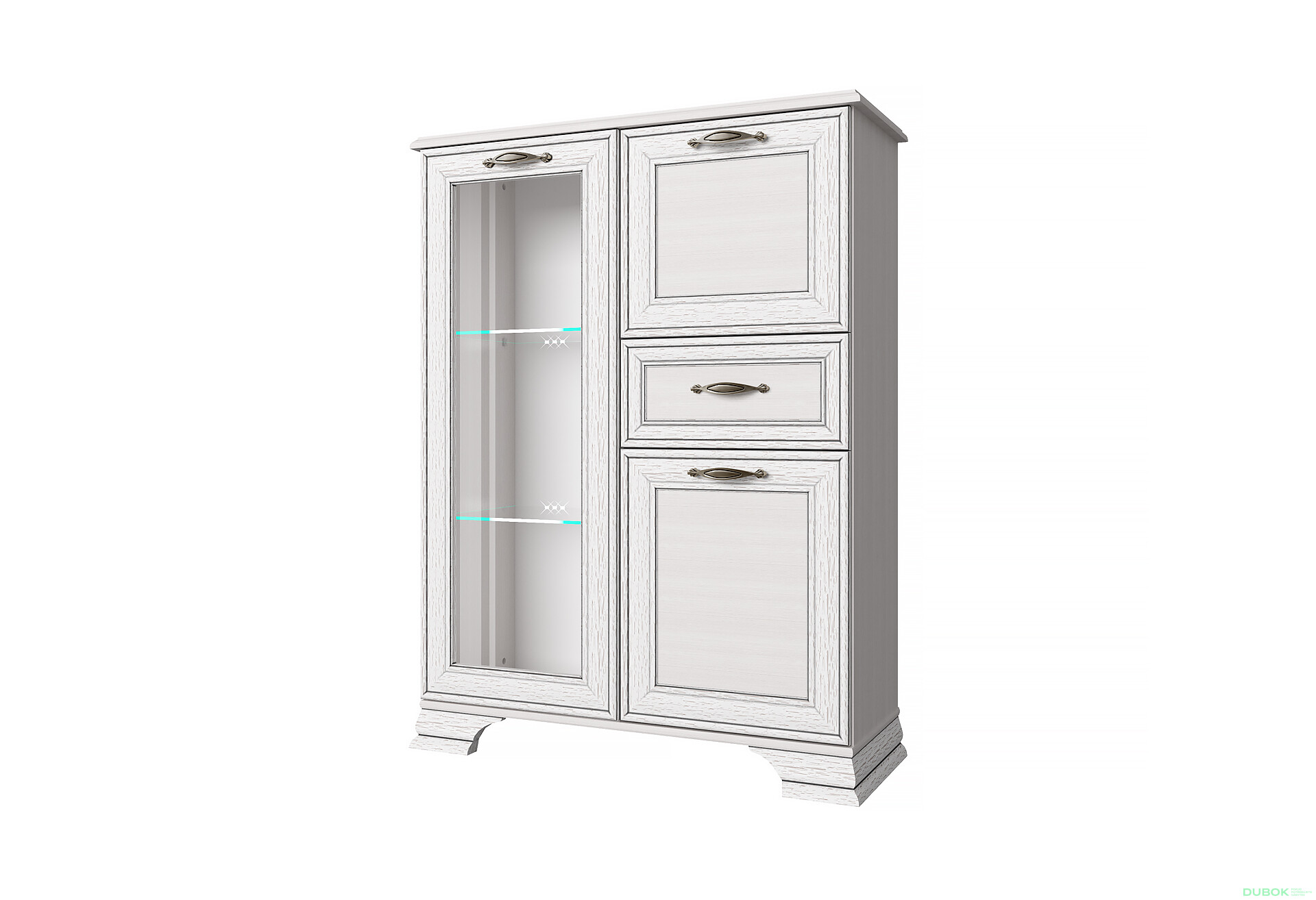 Fotografie 1 - Komoda s mini barem 1d1w1s1b woodline krém Tiffany