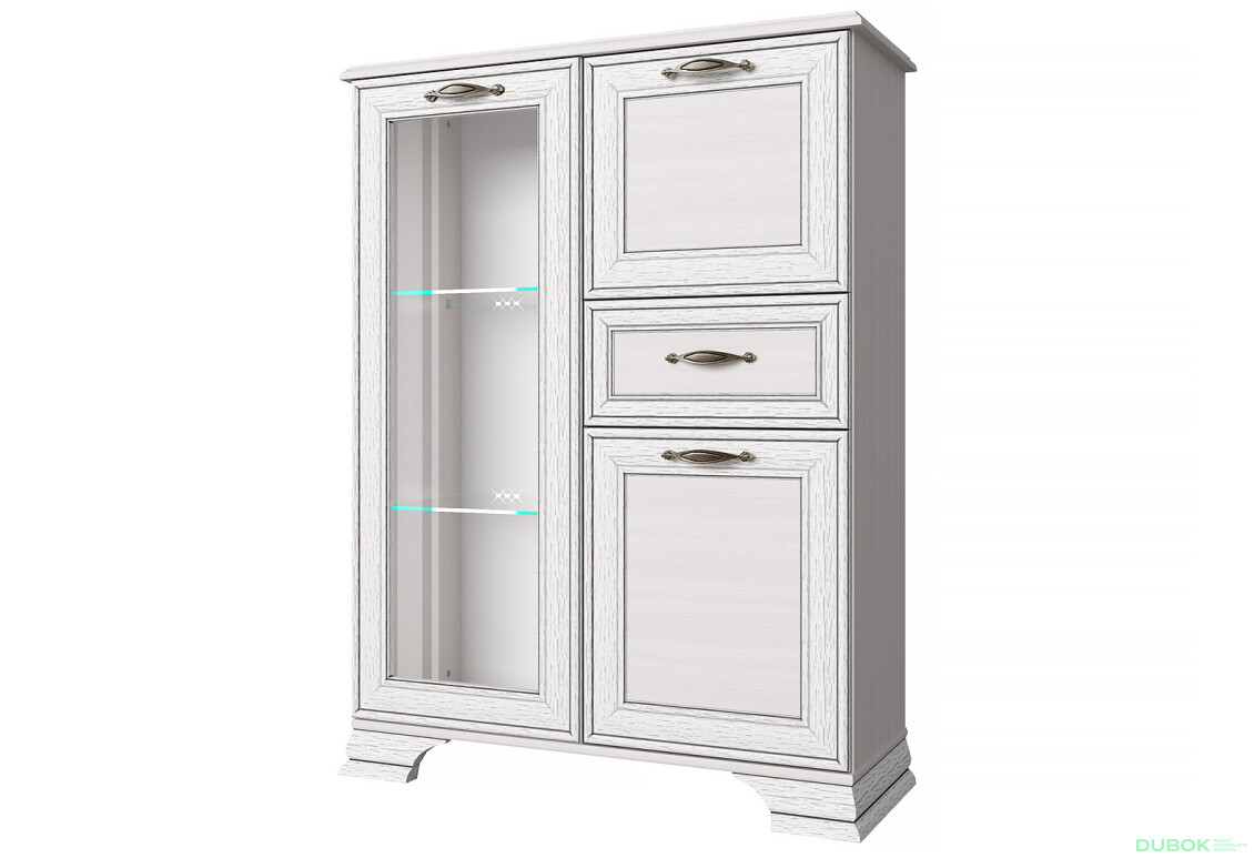 Fotografie 1 - Komoda s mini barem 1d1w1s1b woodline krém Tiffany