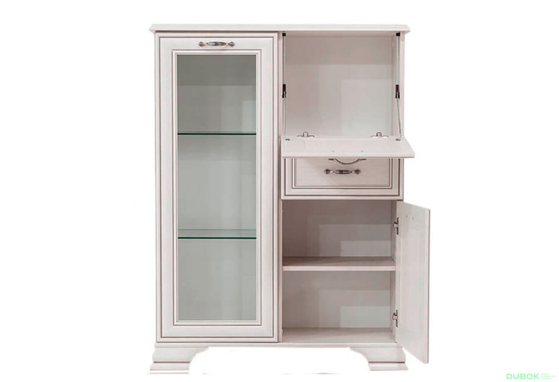 Komoda s mini barem 1d1w1s1b woodline krém Tiffany