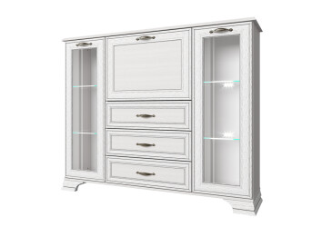 Komoda s mini barem 2w3s1b woodline krém Tiffany