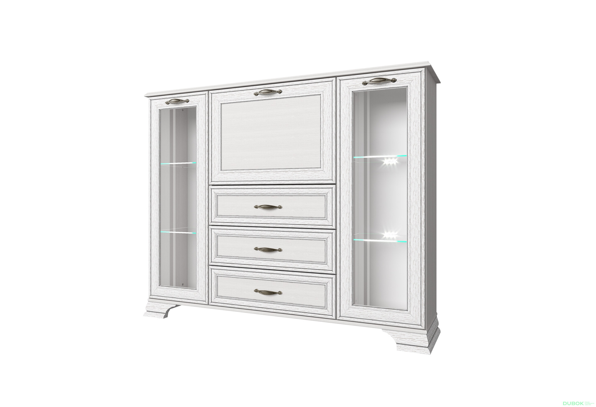 Fotografie 1 - Komoda s mini barem 2w3s1b woodline krém Tiffany