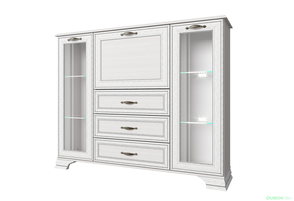 Komoda s mini barem 2w3s1b woodline krém Tiffany