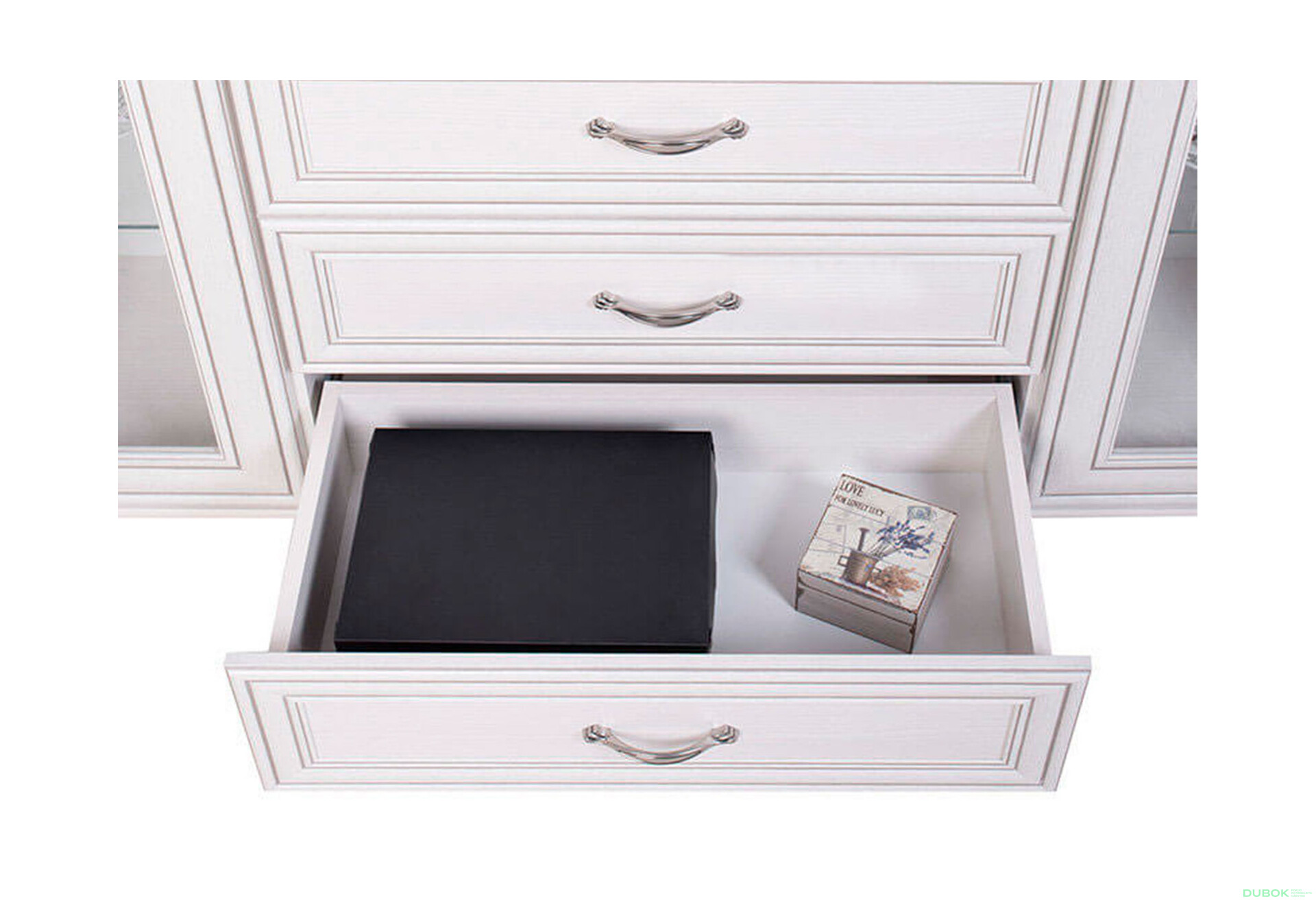 Komoda s mini barem 2w3s1b woodline krém Tiffany - Fotografie 4 Fotografie 4 - Komoda s mini barem 2w3s1b woodline krém Tiffany