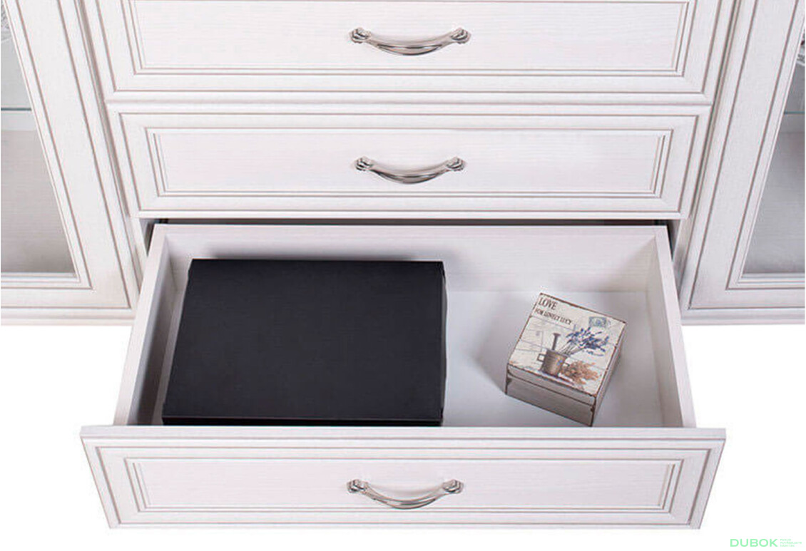 Komoda s mini barem 2w3s1b woodline krém Tiffany - Fotografie 4 Fotografie 4 - Komoda s mini barem 2w3s1b woodline krém Tiffany