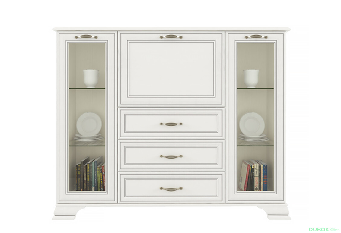 Komoda s mini barem 2w3s1b woodline krém Tiffany - Fotografie 2 Fotografie 2 - Komoda s mini barem 2w3s1b woodline krém Tiffany