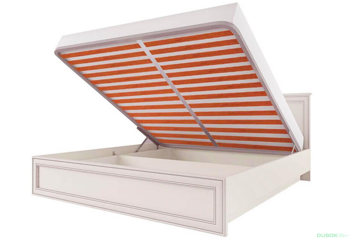 Postel 160x200 s úložným prostorem woodline krém Tiffany