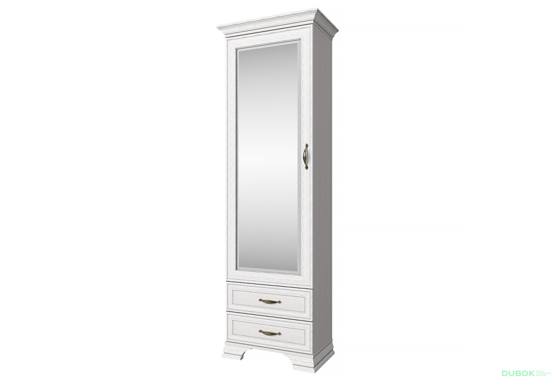 Regál se zrcadlem 1d2s woodline krém Tiffany