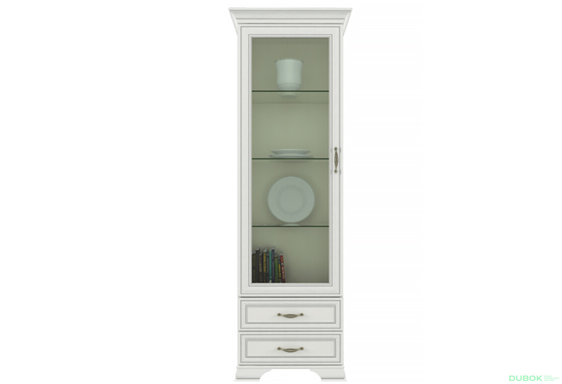 Vitrína 1w2s woodline krém Tiffany