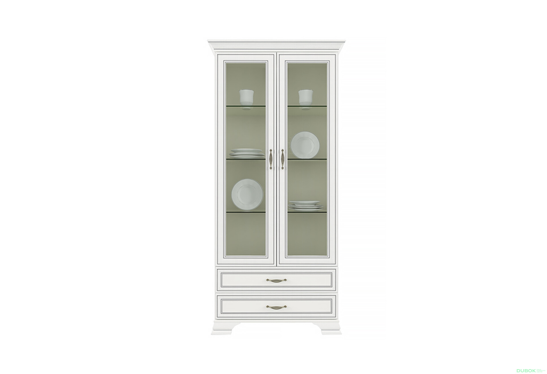 Fotografie 1 - Vitrína 2w2s woodline krém Tiffany