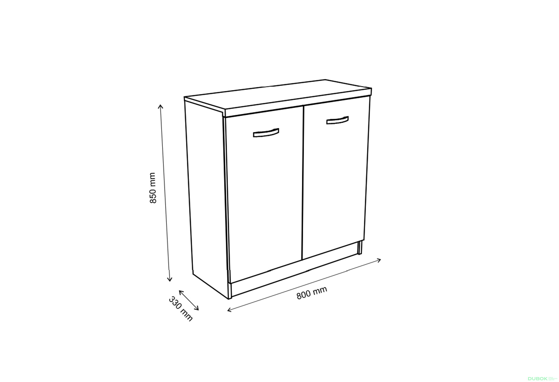 Fotografie 2 - Komoda 2d bílá Top Mix