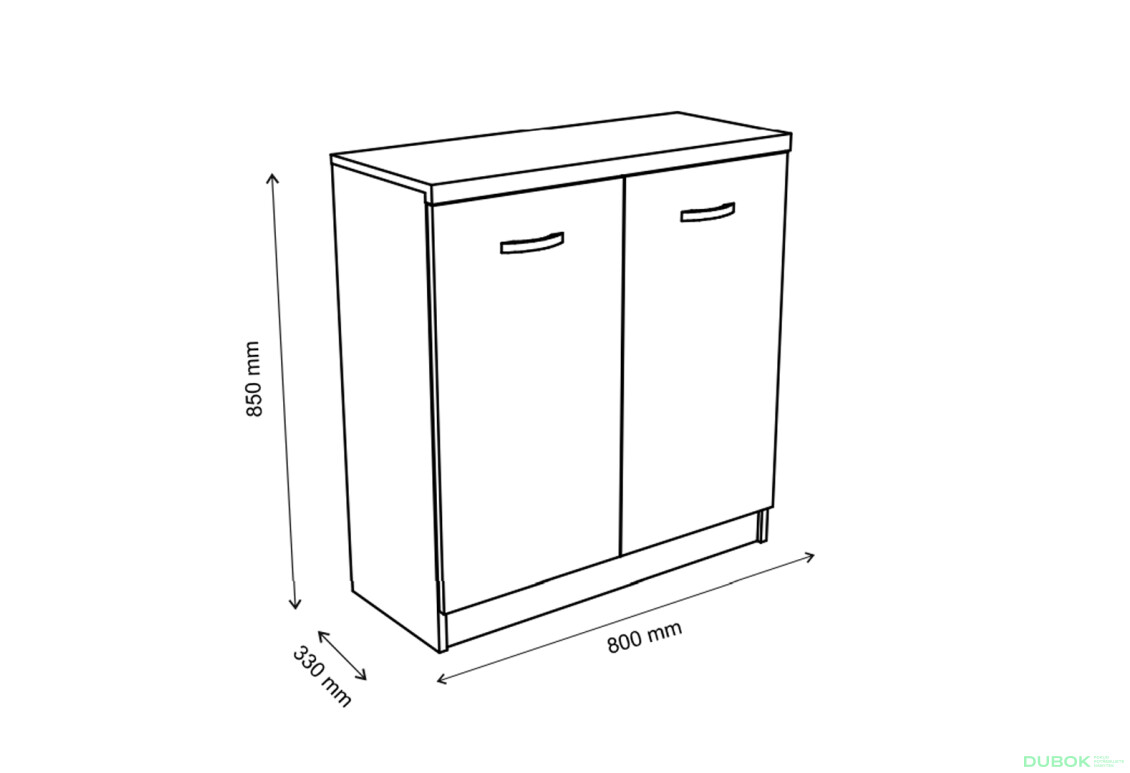 Fotografie 2 - Komoda 2d bílá Top Mix