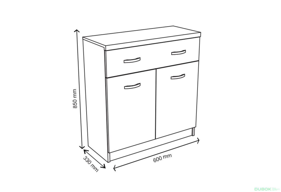 Fotografie 2 - Komoda 2d1s bílá Top Mix