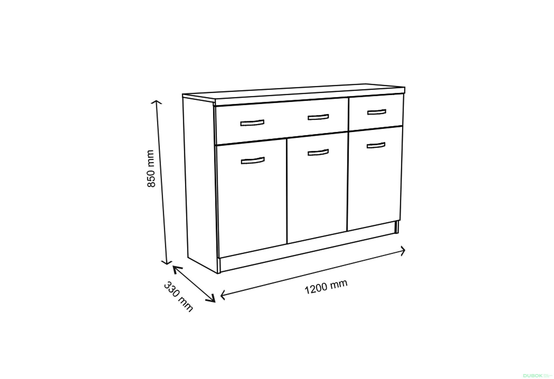 Fotografie 2 - Komoda 3d2s bílá Top Mix