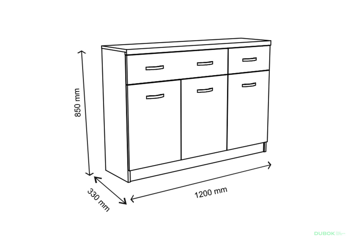 Fotografie 2 - Komoda 3d2s bílá Top Mix