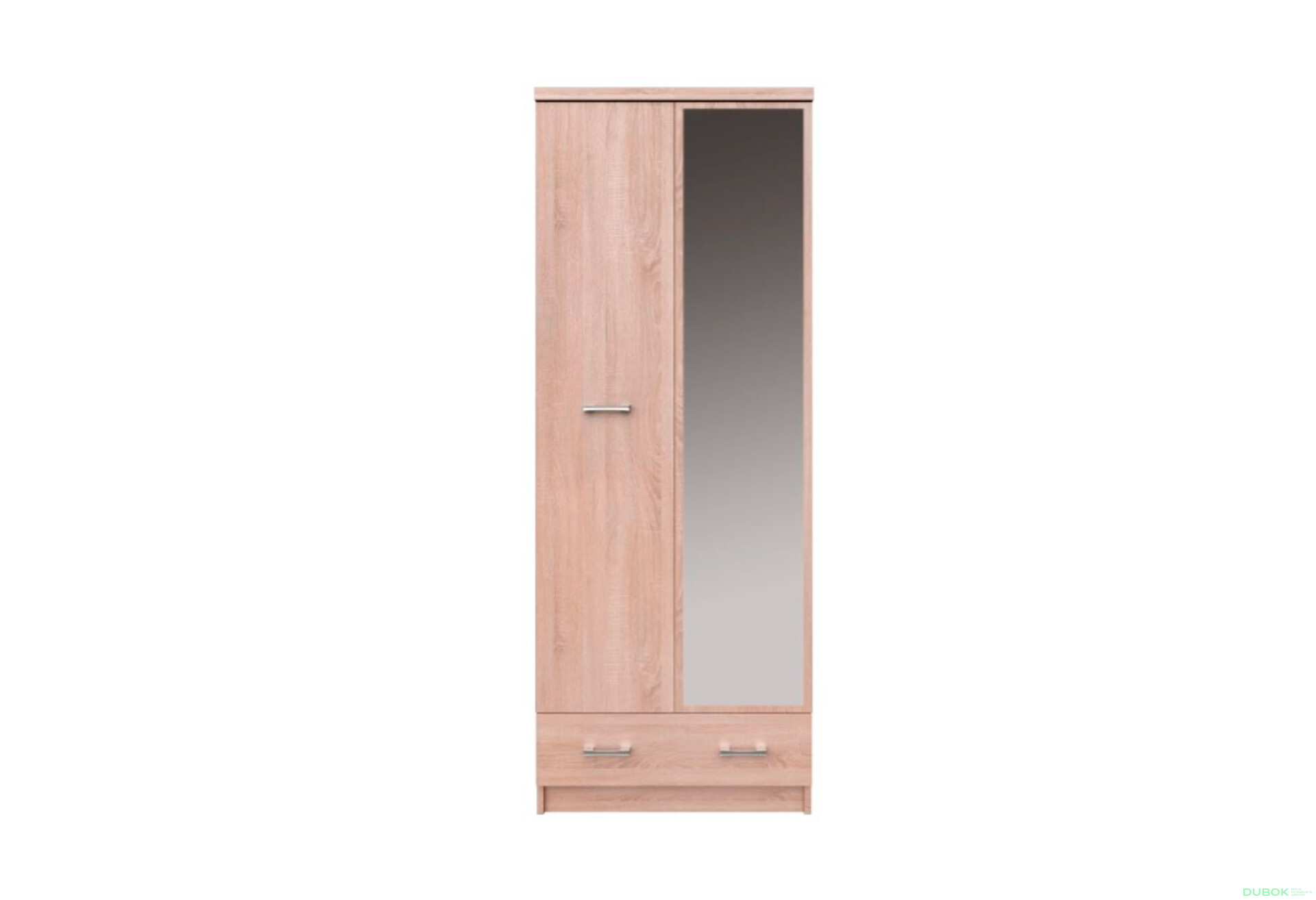 Fotografie 1 - Skříň dvoudveřová se zrcadlem a zásuvkou Top Mix 60x183x33 cm Dub sonoma