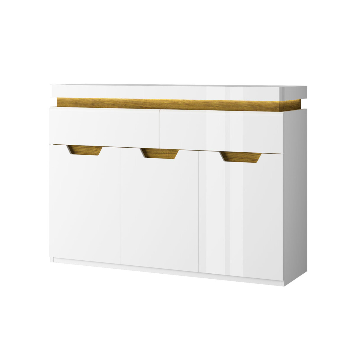 

Komoda 3d2s bílý lesk / dub navarra Torino