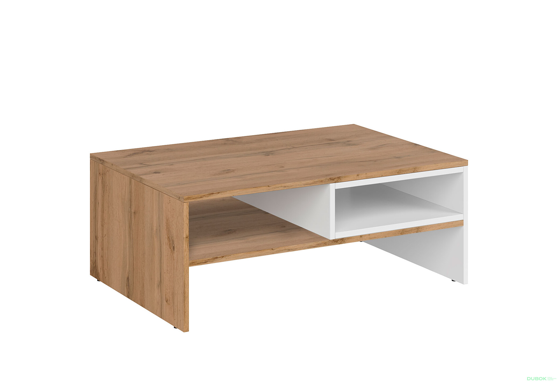 Konferenční stolek 90 bílý / dub wotan Vigo - Fotografie 1 Fotografie 1 - Konferenční stolek 90 bílý / dub wotan Vigo