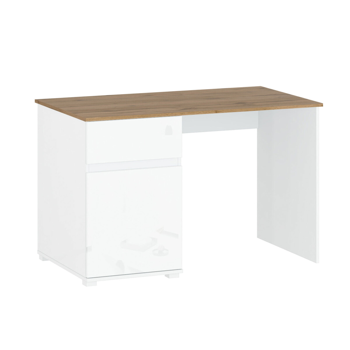 

Psací stůl 1d1s/120 bílý lesk / dub wotan Vigo