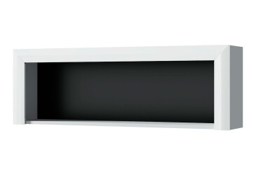Regál na stěnu 115 bílý lesk WhiteBlack