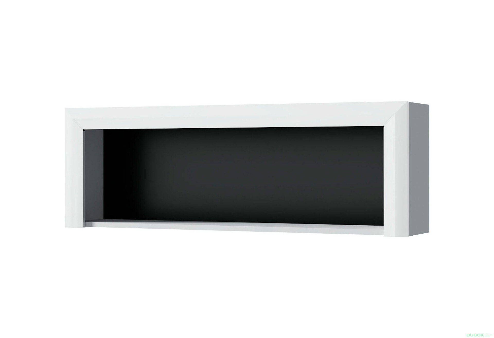 Fotografie 1 - Regál na stěnu 115 bílý lesk WhiteBlack