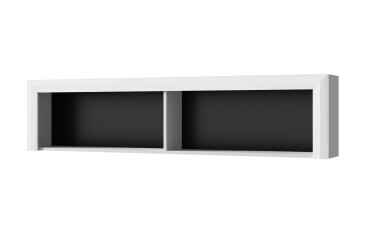 Regál na stěnu 165 bílý lesk WhiteBlack