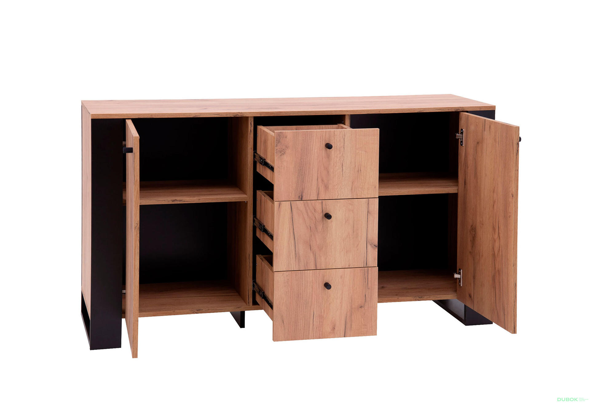 Komoda 2d3s dub craft zlatý Wood - Fotografie 3 Fotografie 3 - Komoda 2d3s dub craft zlatý Wood