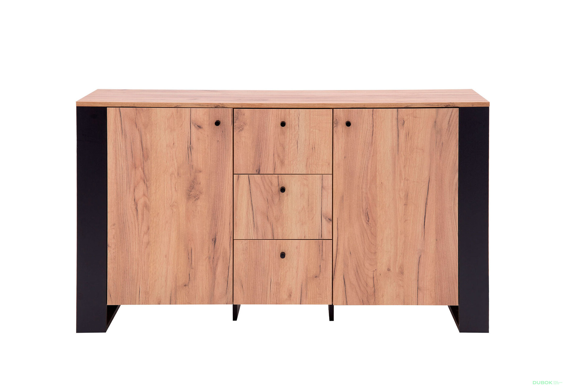 Komoda 2d3s dub craft zlatý Wood - Fotografie 2 Fotografie 2 - Komoda 2d3s dub craft zlatý Wood