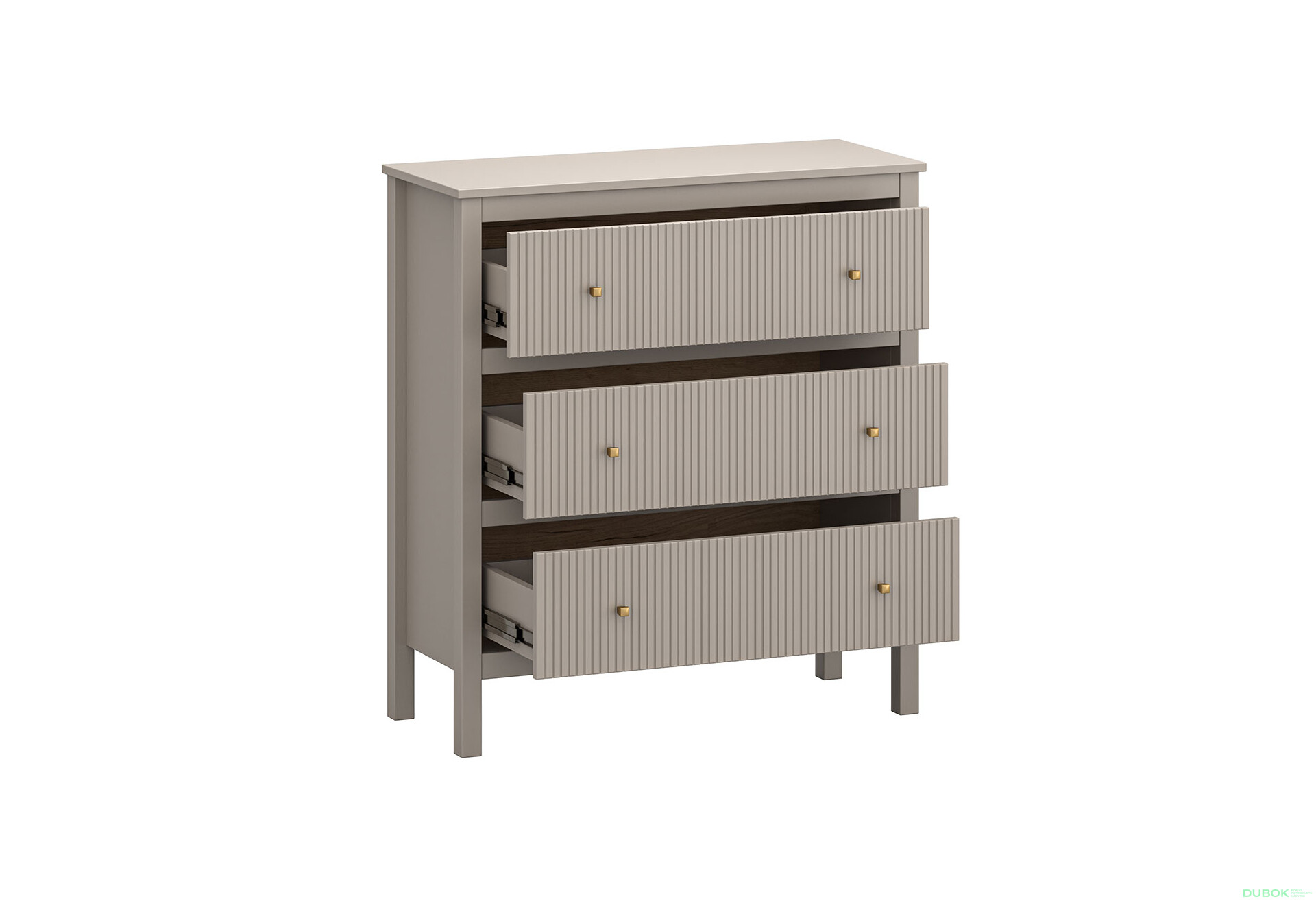 Fotografie 2 - Komoda 3s (K) taupe Kleo