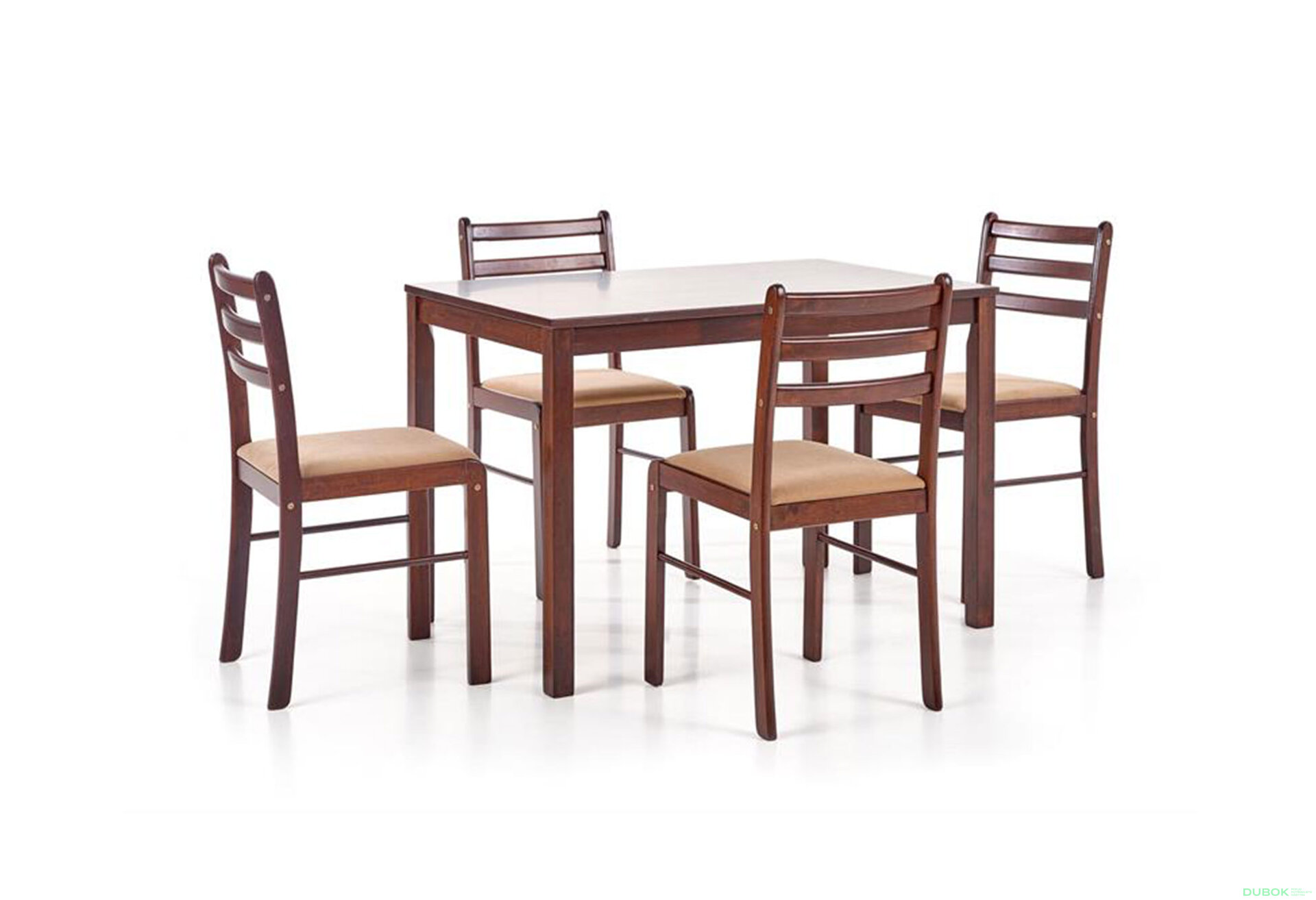 Fotografie 1 - New Starter 2 set stůl + 4 židlí / tkanina espresso