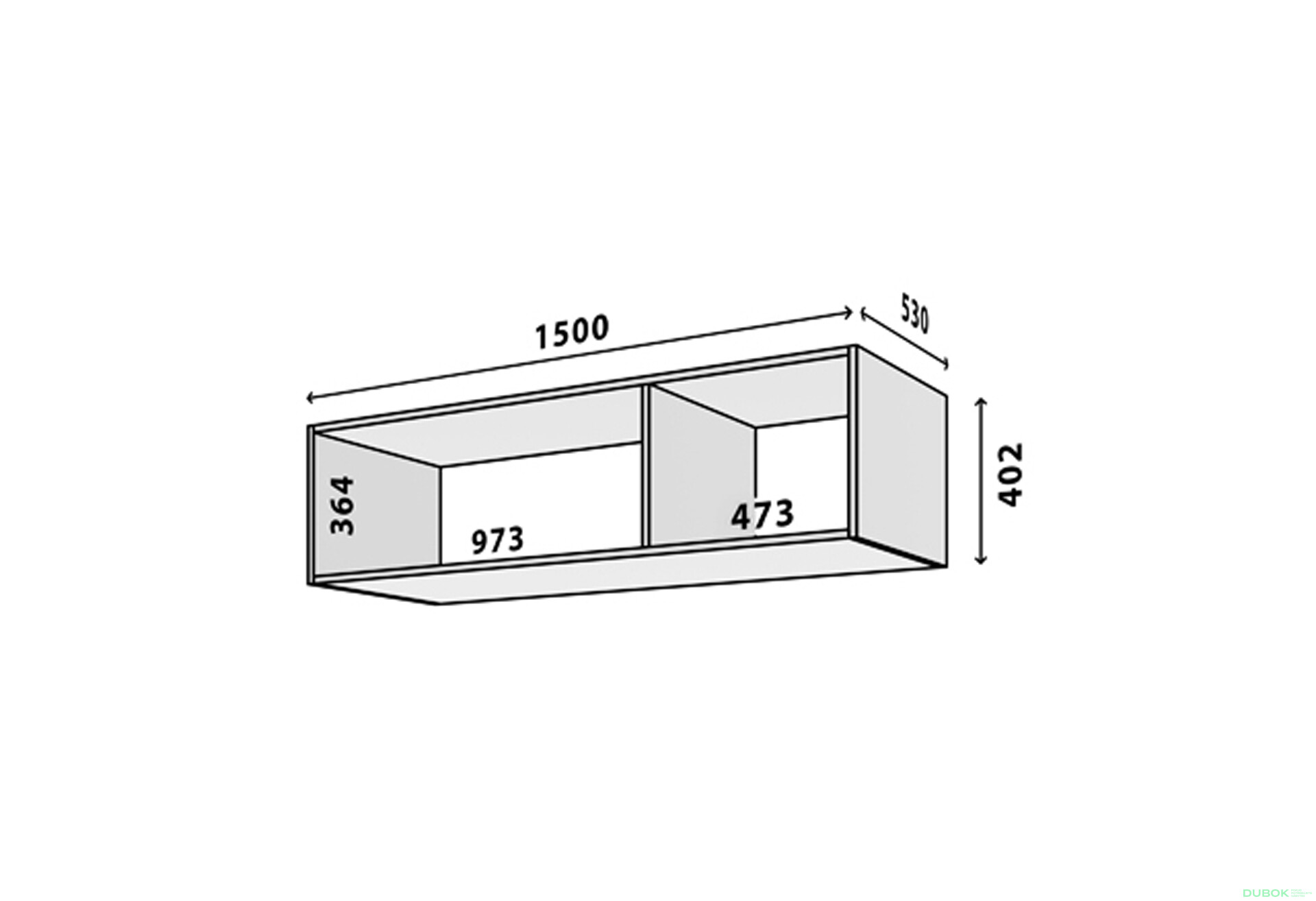 Fotografie 2 - Modul №31 A-1500x400 DTD 18 mm bílý