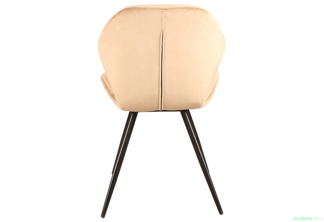 Fotografie 6 - Židle Ginger Velvet béžový Bluvel 28, matná černá kov