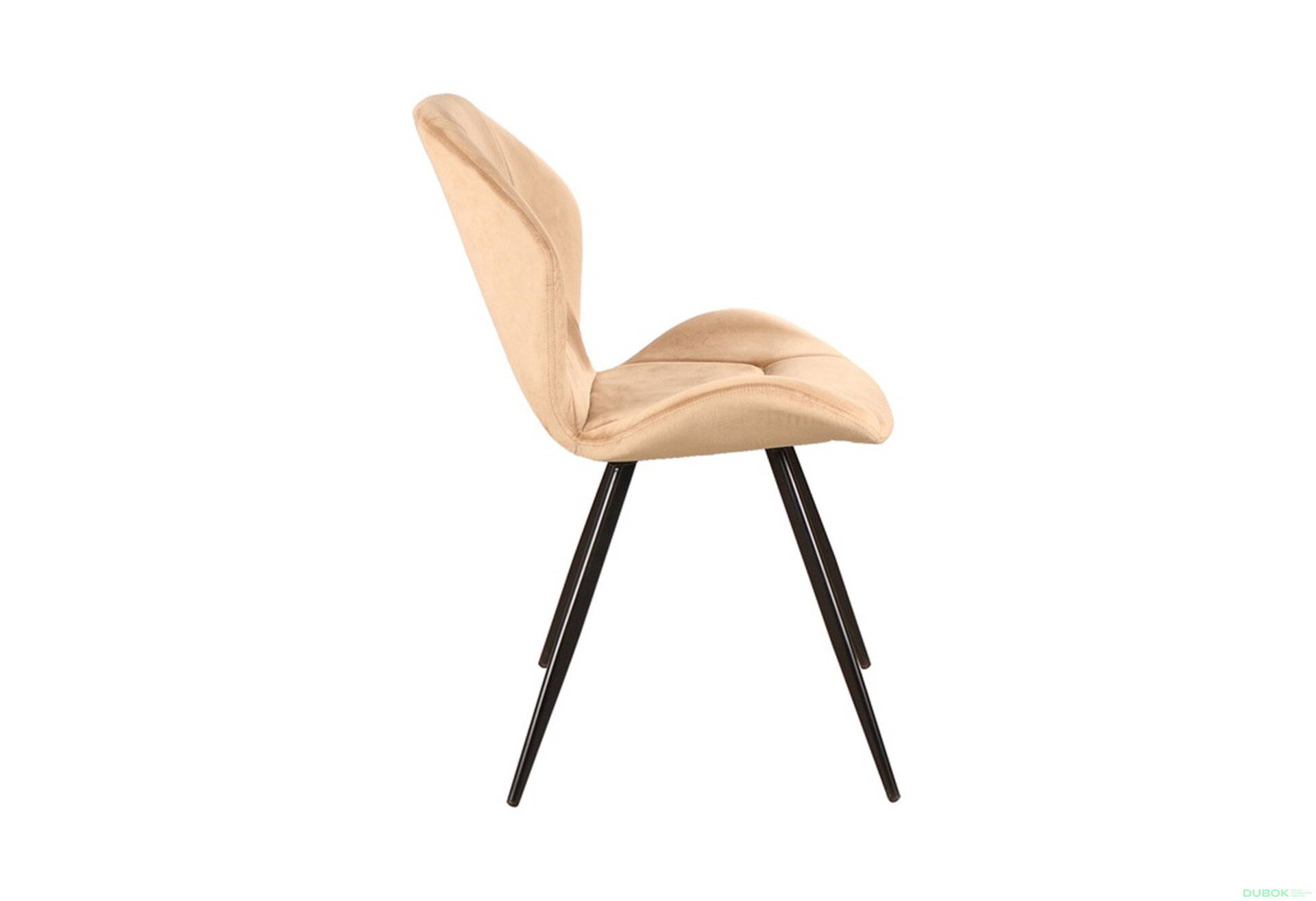Fotografie 4 - Židle Ginger Velvet béžový Bluvel 28, matná černá kov
