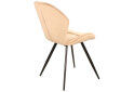 Fotografie 5 - Židle Ginger Velvet béžový Bluvel 28, matná černá kov