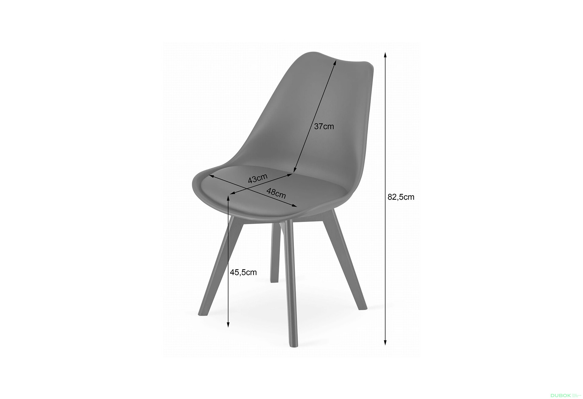 Fotografie 9 - Židle MARK šedá, šedé nohy x 1